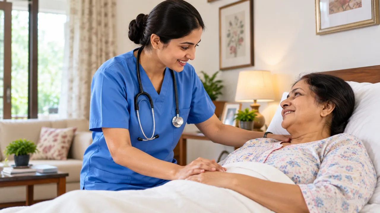 Nursing staff providing care at home